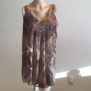 AXCESS multi print sleeveless dress. Size XL